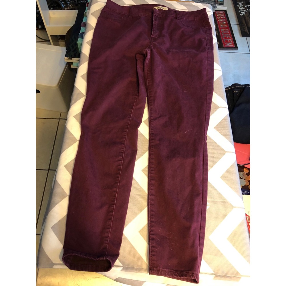 Maroon refuge skinny jeans